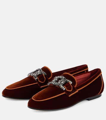 Loafers Kate aus Samt mit Kristallen | Tod's