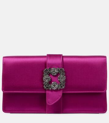 Capri embellished satin clutch | Manolo Blahnik