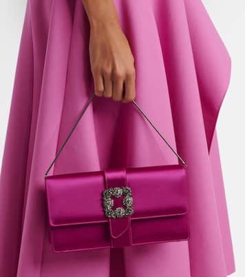 Capri embellished satin clutch | Manolo Blahnik