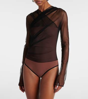 Renee draped tulle bodysuit | Nensi Dojaka