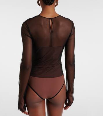 Renee draped tulle bodysuit | Nensi Dojaka