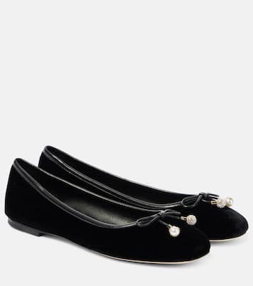 Elme velvet ballet flats | Jimmy Choo