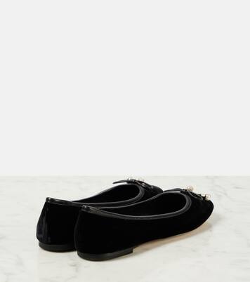 Elme velvet ballet flats | Jimmy Choo