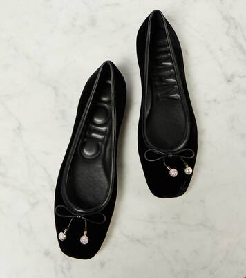 Elme velvet ballet flats | Jimmy Choo