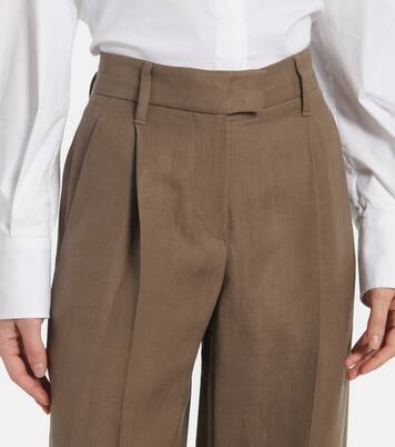 Pantalones anchos de tiro alto | Brunello Cucinelli