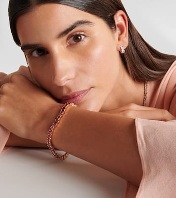 Pulsera Bold de oro rosa de 18 ct con rubíes | Suzanne Kalan
