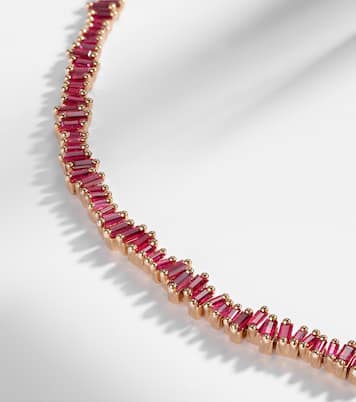 Pulsera Bold de oro rosa de 18 ct con rubíes | Suzanne Kalan