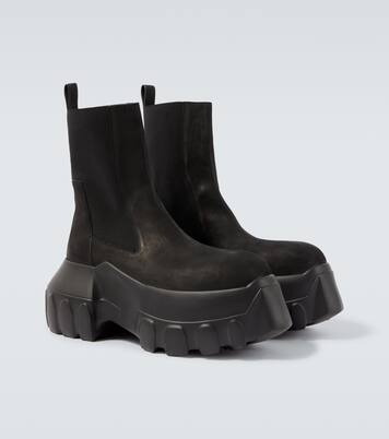 Beatle Mega Tractors leather Chelsea boots | Rick Owens