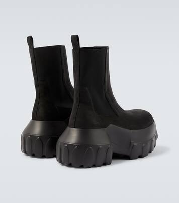 Beatle Mega Tractors leather Chelsea boots | Rick Owens