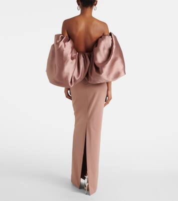 Robe longue Floris à encolure bardot | Solace London