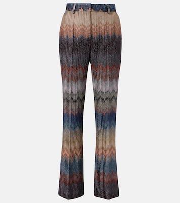 Zigzag lamé flared pants | Missoni
