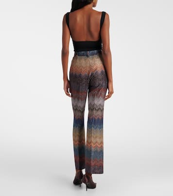 Zigzag lamé flared pants | Missoni