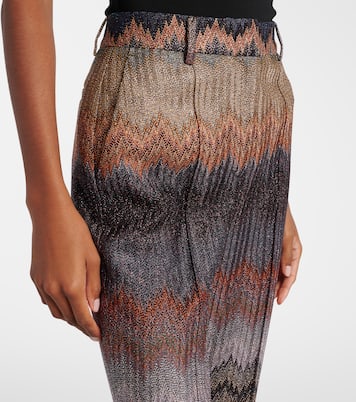 Zigzag lamé flared pants | Missoni