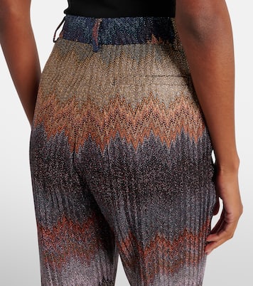 Zigzag lamé flared pants | Missoni