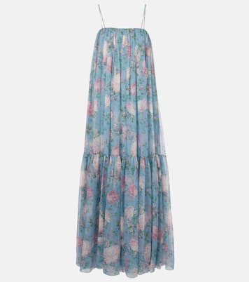 Floral silk muslin maxi dress | Chloé