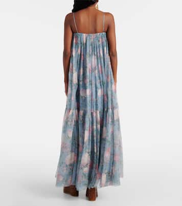 Floral silk muslin maxi dress | Chloé