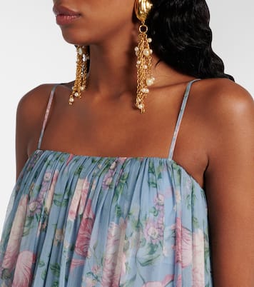 Floral silk muslin maxi dress | Chloé