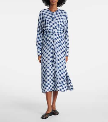 Robe midi à carreaux | Proenza Schouler