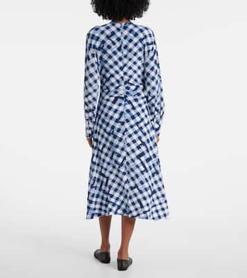 Robe midi à carreaux | Proenza Schouler