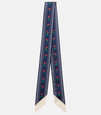 Cherryfic printed silk scarf | Valentino