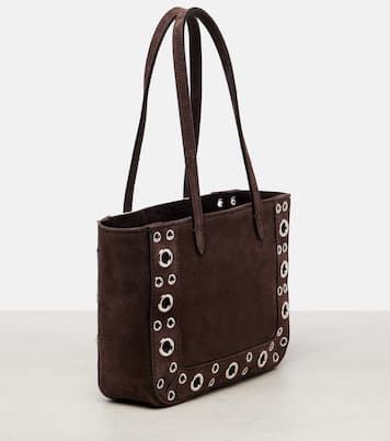 Verzierte Tote Bag Nellcôte Mini aus Veloursleder | Valentino Garavani