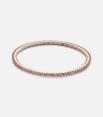 Stretchy 18kt rose gold tennis bracelet with sapphires | Bucherer Fine Jewellery