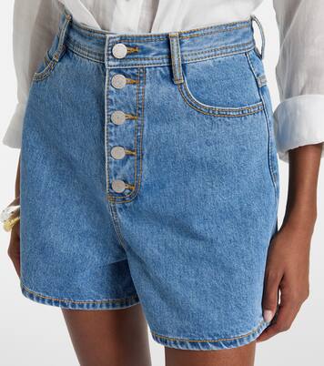 Stephi high-rise denim shorts | Alémais