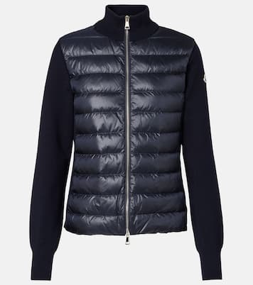 Down-paneled virgin wool cardigan | Moncler