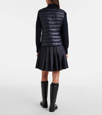 Down-paneled virgin wool cardigan | Moncler