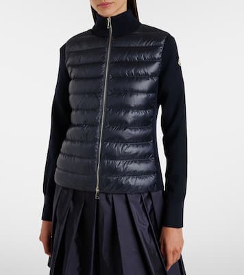 Down-paneled virgin wool cardigan | Moncler