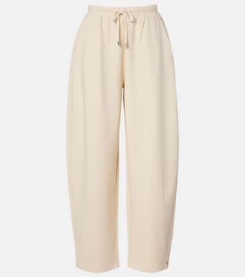 Cotton-blend jersey wide-leg sweatpants | Sportmax