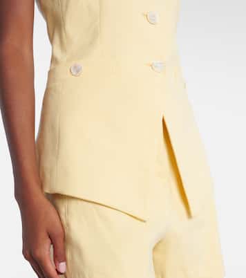 Orlinda halterneck linen-blend vest | Veronica Beard