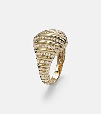 9kt gold ring with diamonds | Yvonne Léon