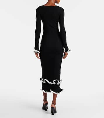 Vestido midi Solani de punto acanalado | Simkhai