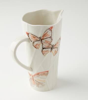 Cloudy Butterflies pitcher by Claudia Schiffer | Bordallo Pinheiro