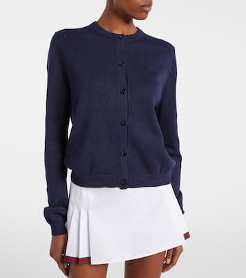 Cárdigan de seda y algodón con GG | Gucci