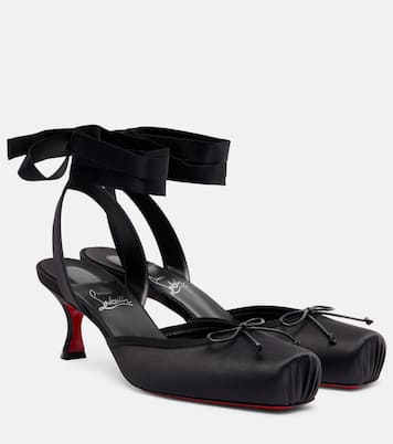 Cassia 55 satin slingback pumps | Christian Louboutin