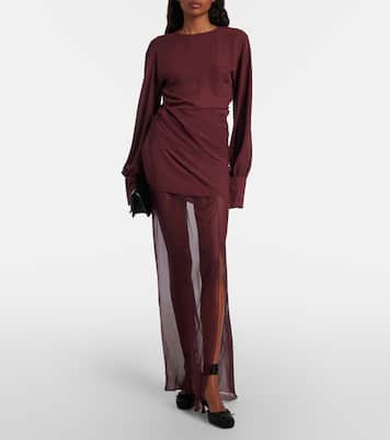 Cassia 55 satin slingback pumps | Christian Louboutin