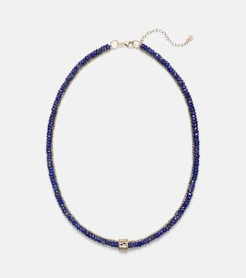 14kt gold necklace with lapis lazuli and diamonds | Sydney Evan