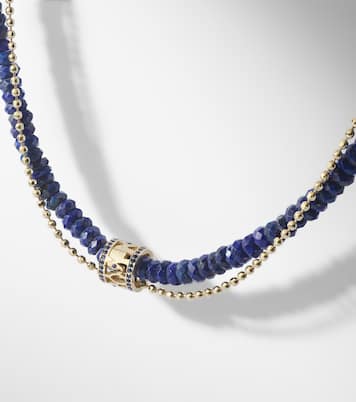 14kt gold necklace with lapis lazuli and diamonds | Sydney Evan