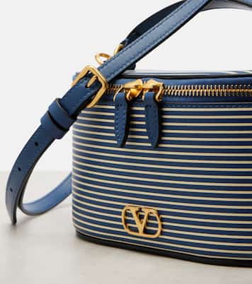 VLogo Mini striped leather vanity bag | Valentino Garavani