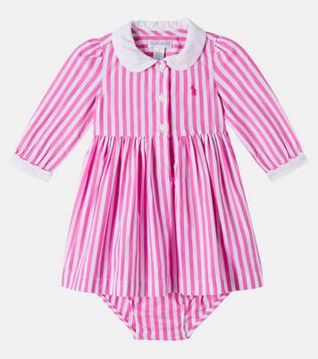 Baby striped cotton dress and bloomers set | Polo Ralph Lauren Kids