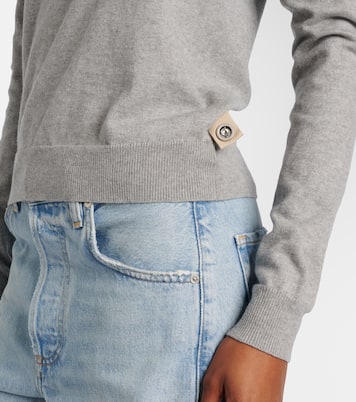 Embellished cotton and cashmere turtleneck sweater | Area