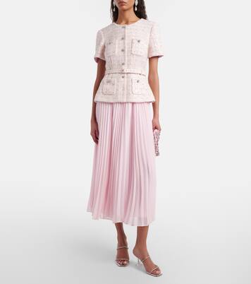 Abito midi con paillettes e cristalli | Self-Portrait