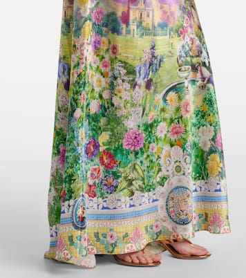 Printed silk slip dress | Camilla