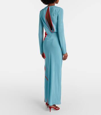 Amelie floral silk crêpe de chine maxi dress | SIR