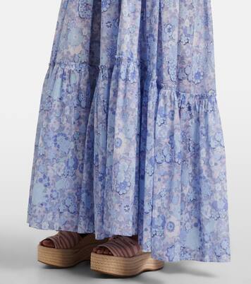 Floral cotton voile maxi dress | Chloé