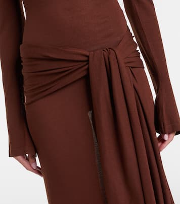 Lace-trimmed maxi dress | Aya Muse