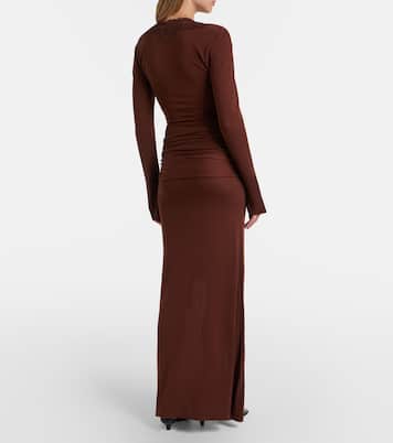 Lace-trimmed maxi dress | Aya Muse