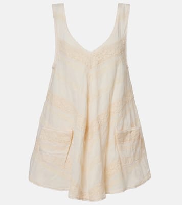 Vestido corto de algodón con croché | Juliet Dunn